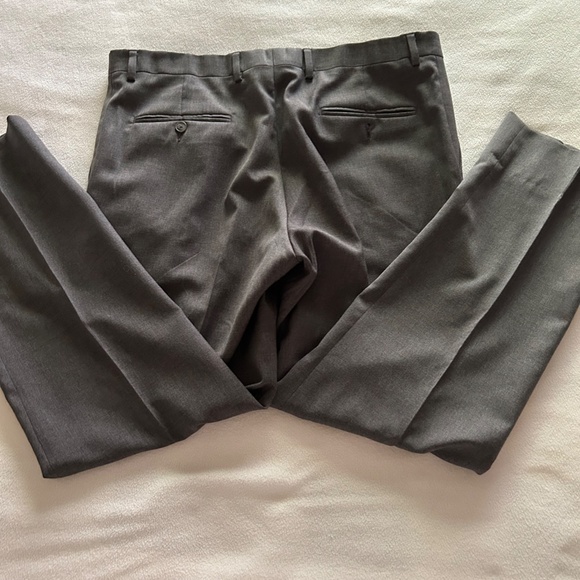 Kenneth Cole Awearness Grey Modern Fit Wool Blend Trousers, 35W x 30L - Picture 6 of 14